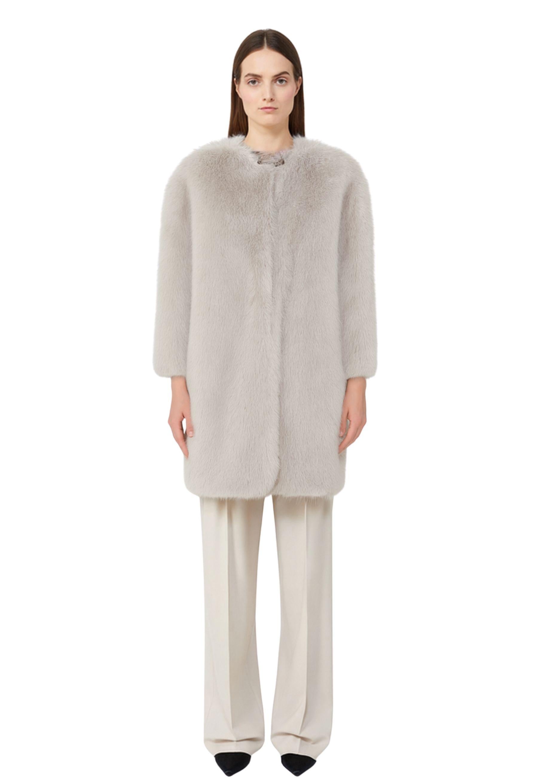 Cappotto in tessuto effetto faux fur EROS 001 MAX MARA STUDIO 