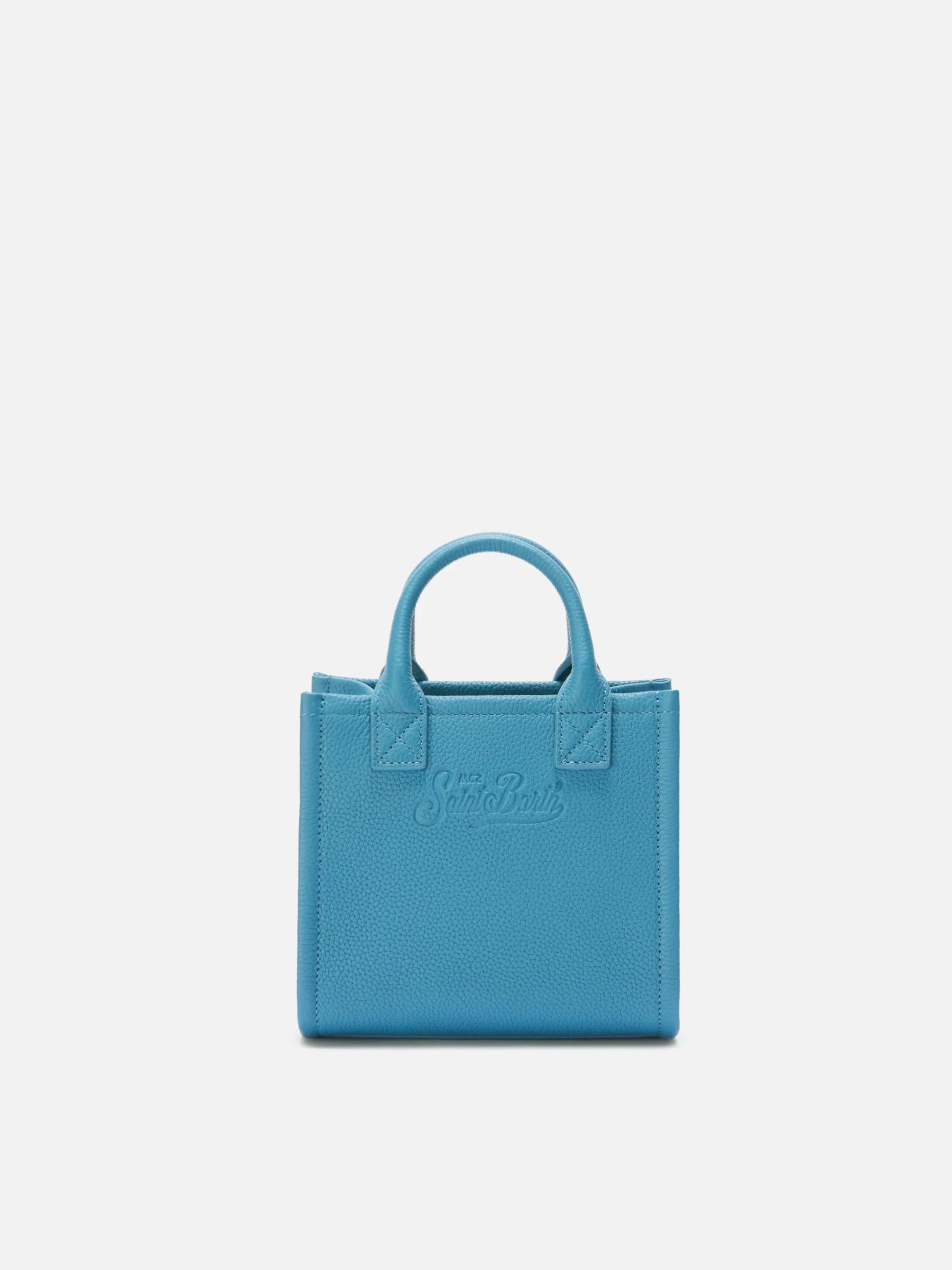 Borsa a spalla Vanity Bag Mini in pelle martellata ottanio VANMI001 00533I MC2 SAINT BARTH 