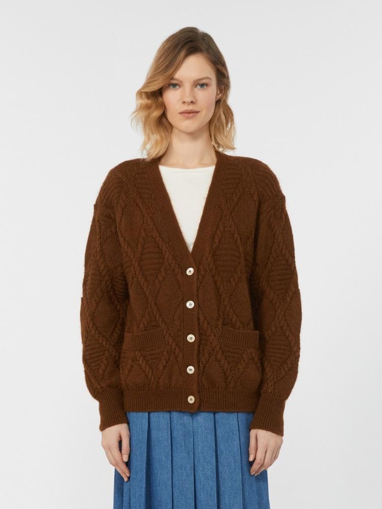 Cardigan in filato di misto mohair<BR/> BOLERO 004 WEEKEND 