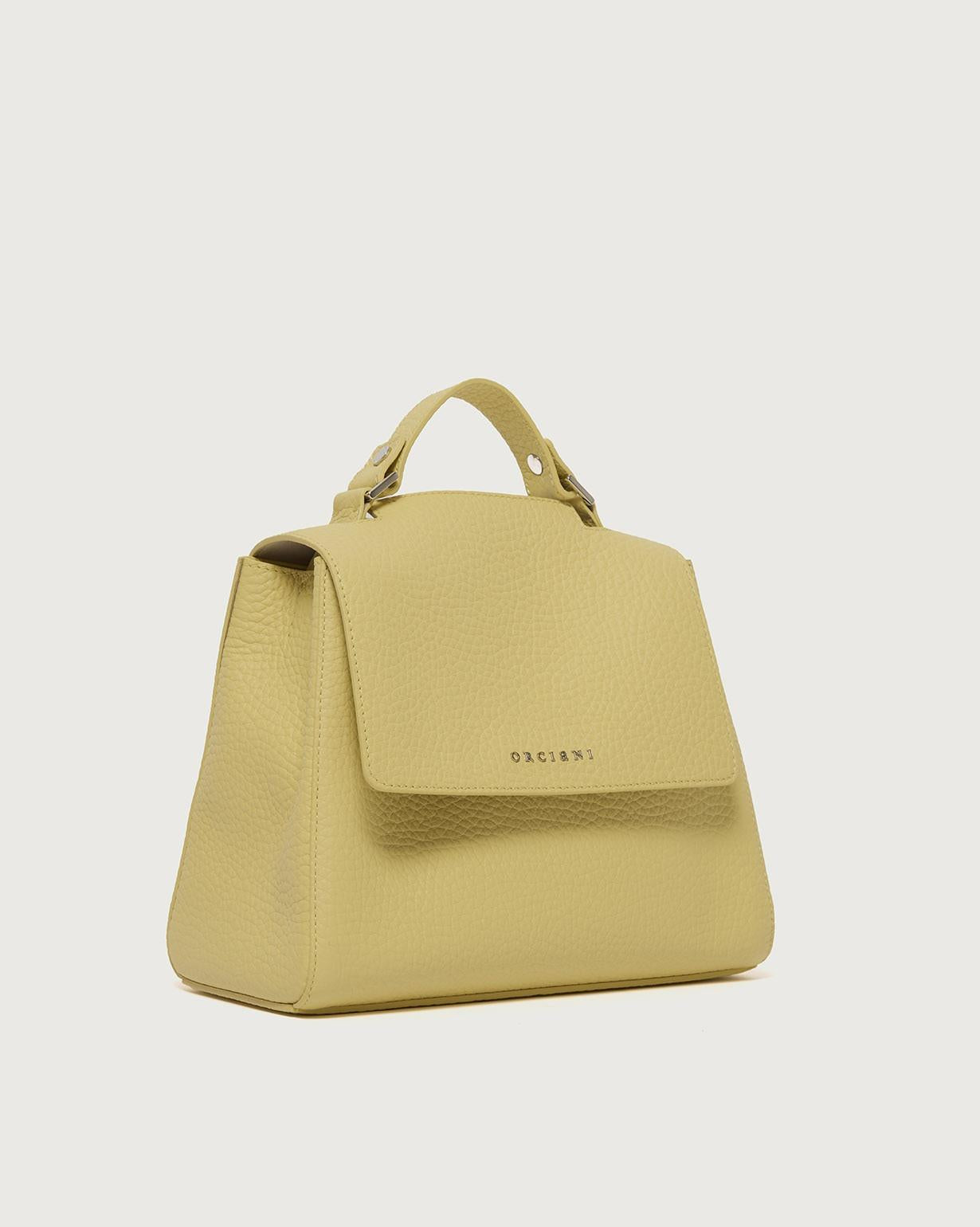 Borsa Sveva Soft Piccola a mano in pelle con tracolla<BR/> B01999SOF CEDRO ORCIANI 