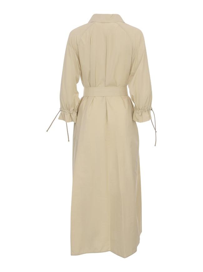 Abito over in popeline di cotone beige MXMMIRTO 013 MAX MARA 