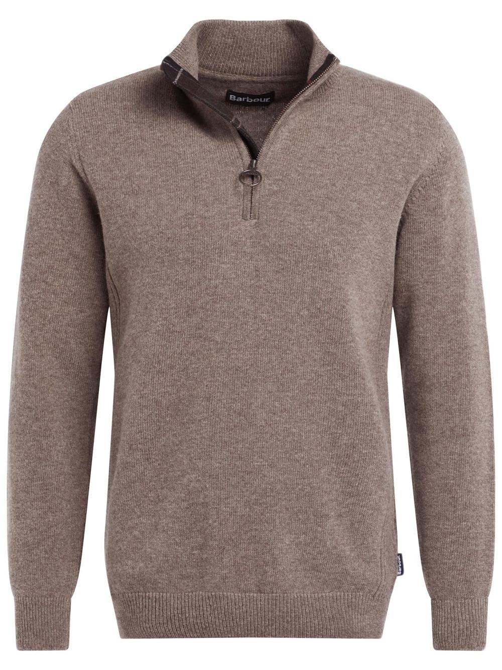Maglia con mezza zip Holden in pura lana MKN0837 OL76 BARBOUR 