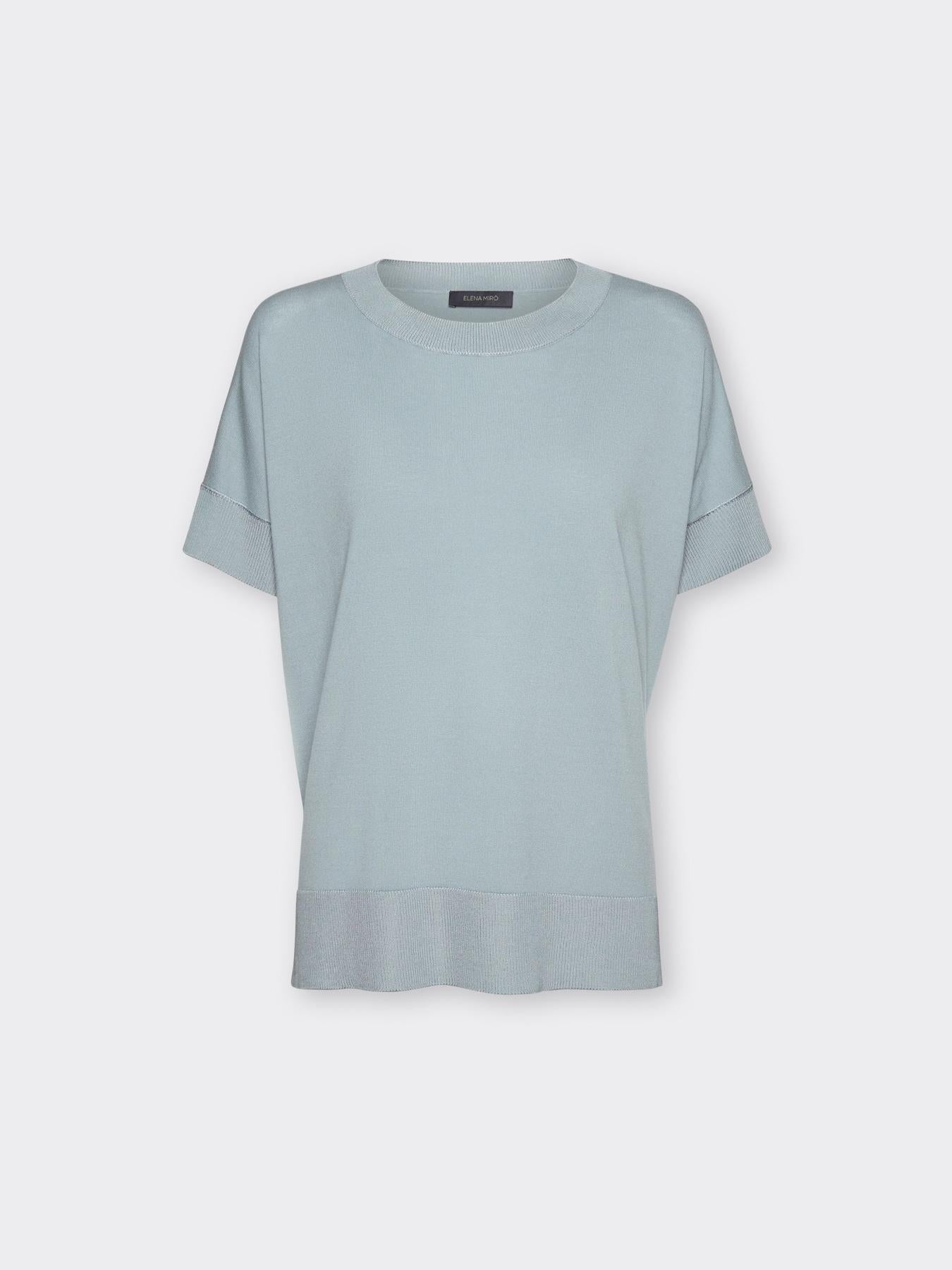 Maglia maniche corte misto viscosa<BR/> M606Z000748N A4 ELENA MIRO 
