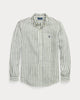 Camicia in lino a righe Custom-Fit