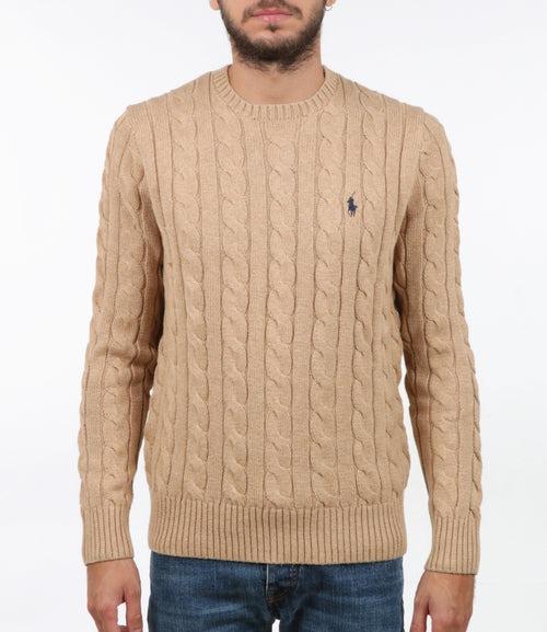 Maglia uomo in cotone motivo a trecce