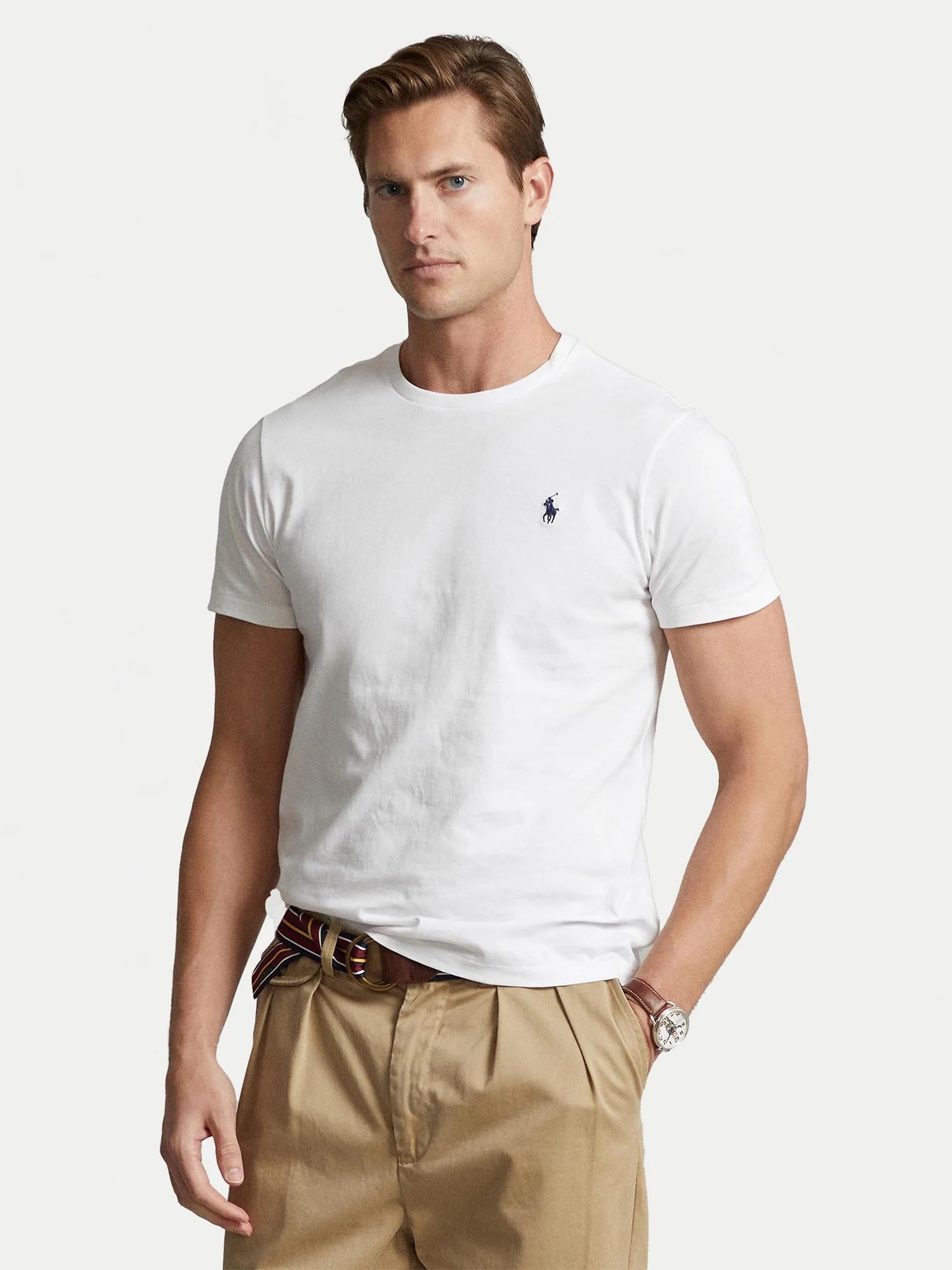 T-shirt in jersey Custom Slim-Fit 710680785 003 RALPH LAUREN 