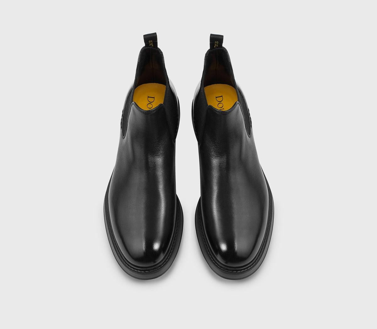 Stivaletto in pelle nero<BR/> 1384BRUGES NERO DOUCAL'S 