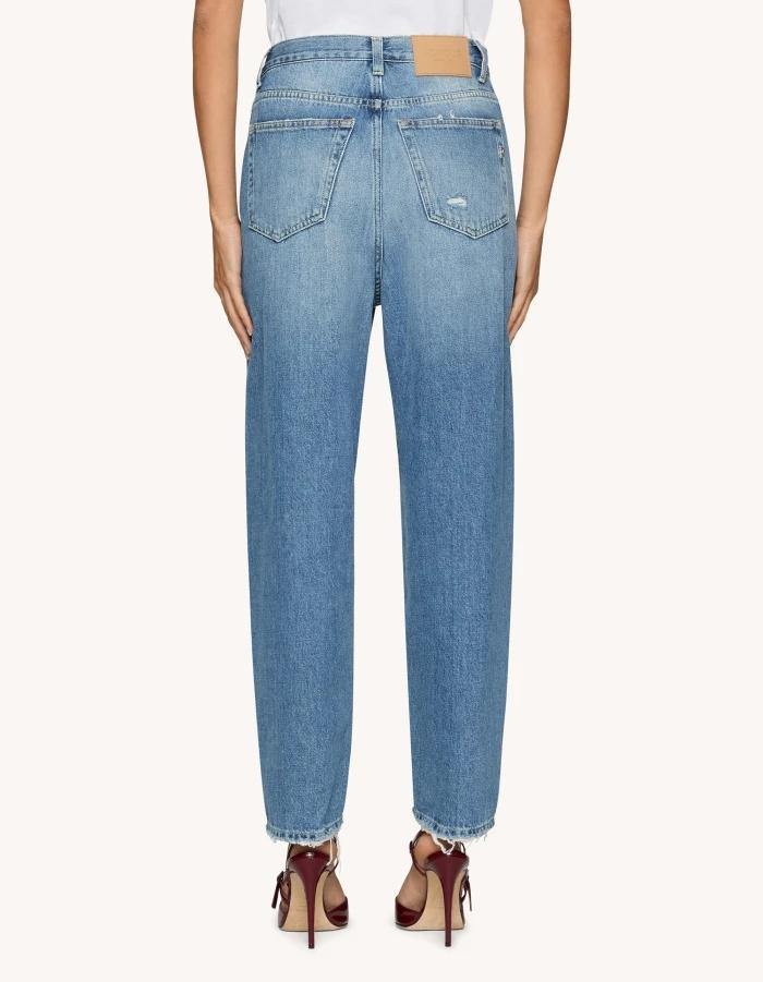 Jeans Bessie loose in denim fisso