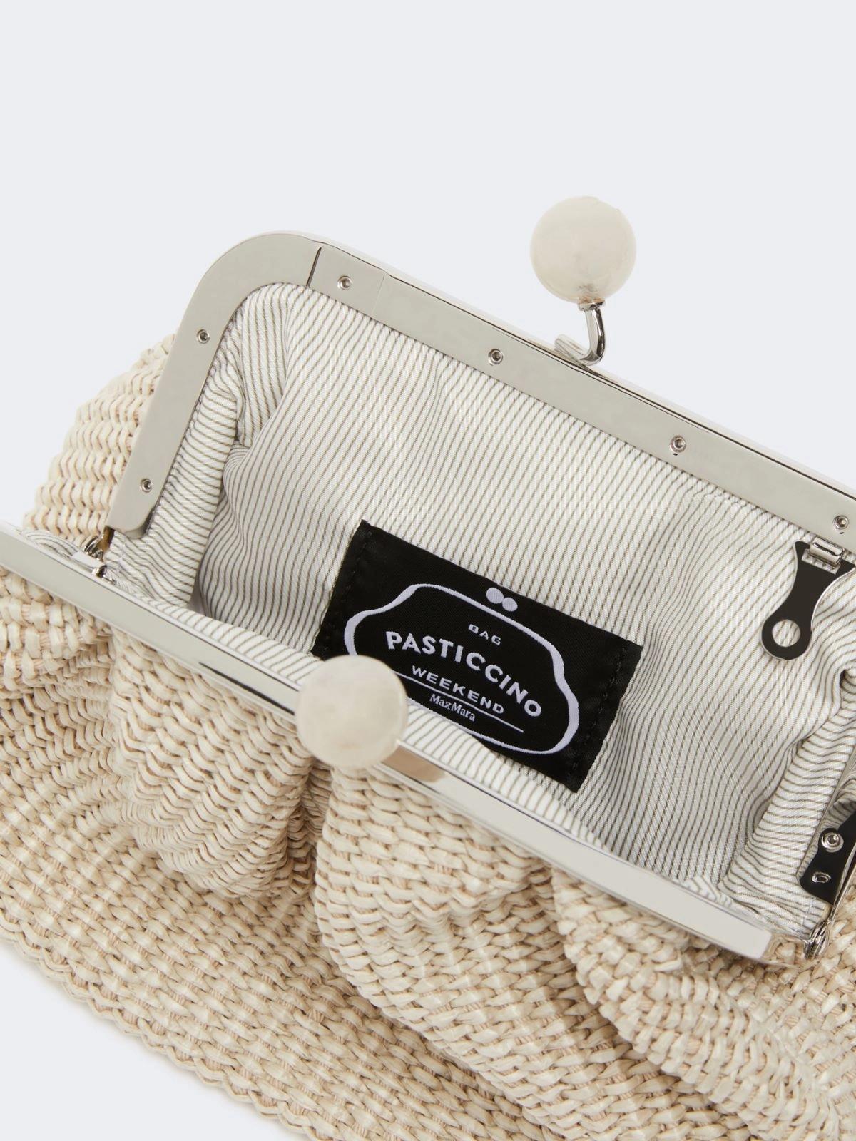 Pasticcino Bag small effetto rafia - TORTORA<BR/> WKAPALMAS 050 WEEKEND 