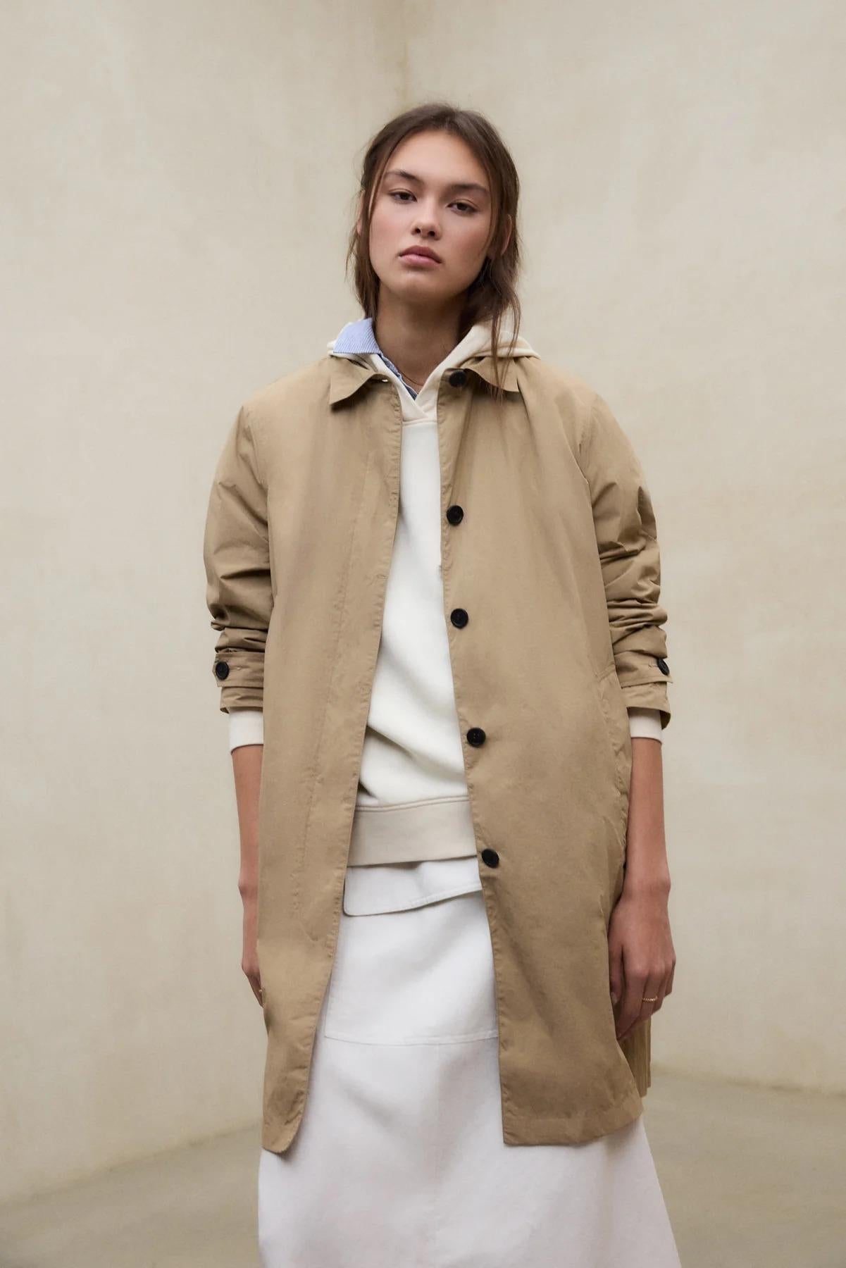Trench Packable Verne Beige<BR/><BR/> VERNE 993 ECOALF 