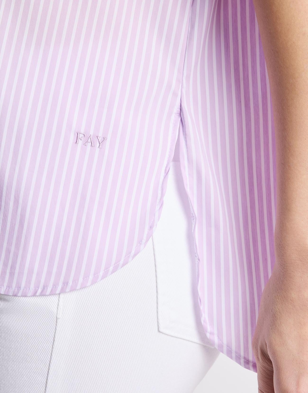 Camicia Comfort Fit in Popeline Stretch<BR/> NCWA552552SZCM L011 FAY 