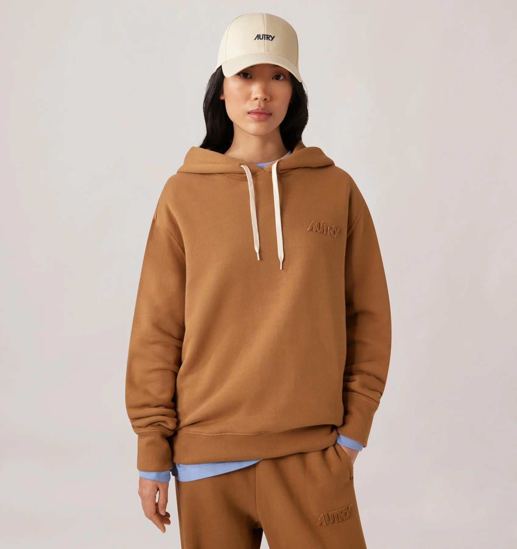 FELPA DONNA CON CAPPUCCIO E LOGO IN TONO DONNA<BR/> HOPW M1HN AUTRY ACTION SHOES 