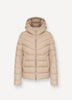 Women's padded down jacket with hood