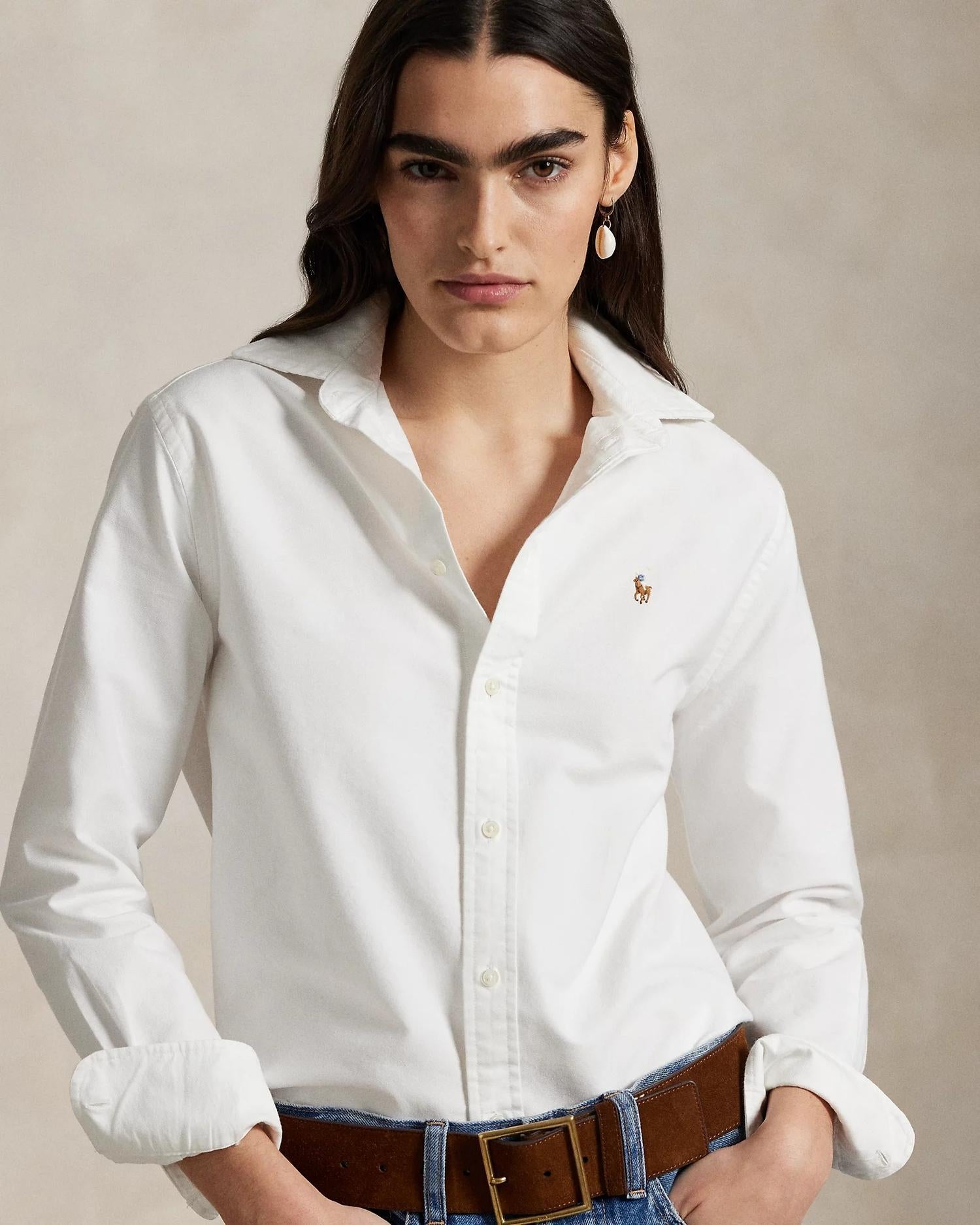 Camicia donna Oxford in cotone 211891377 003 RALPH LAUREN 