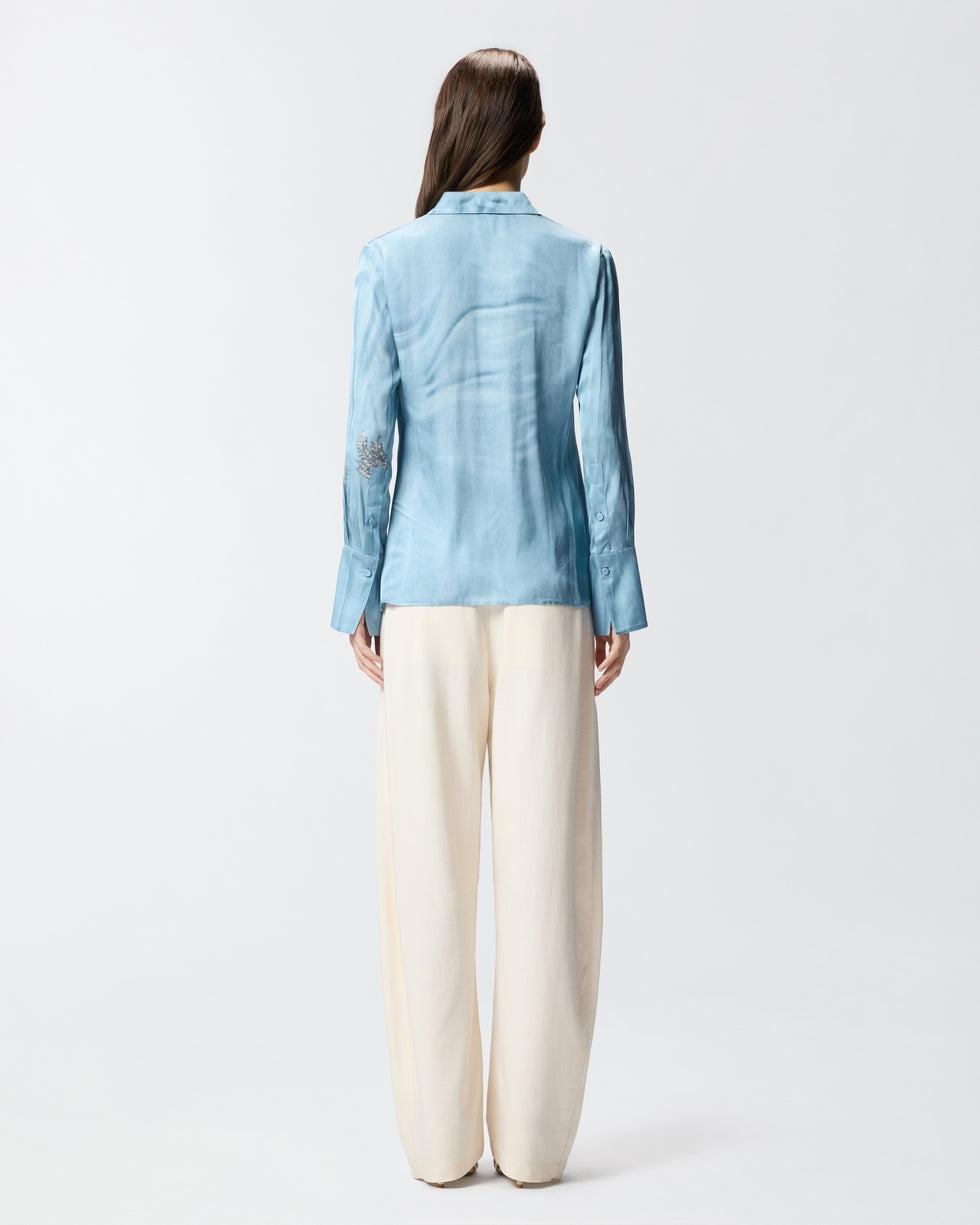Camicia fluida con stampa gioiello piazzata<BR/> 106211A37N F15 PINKO 