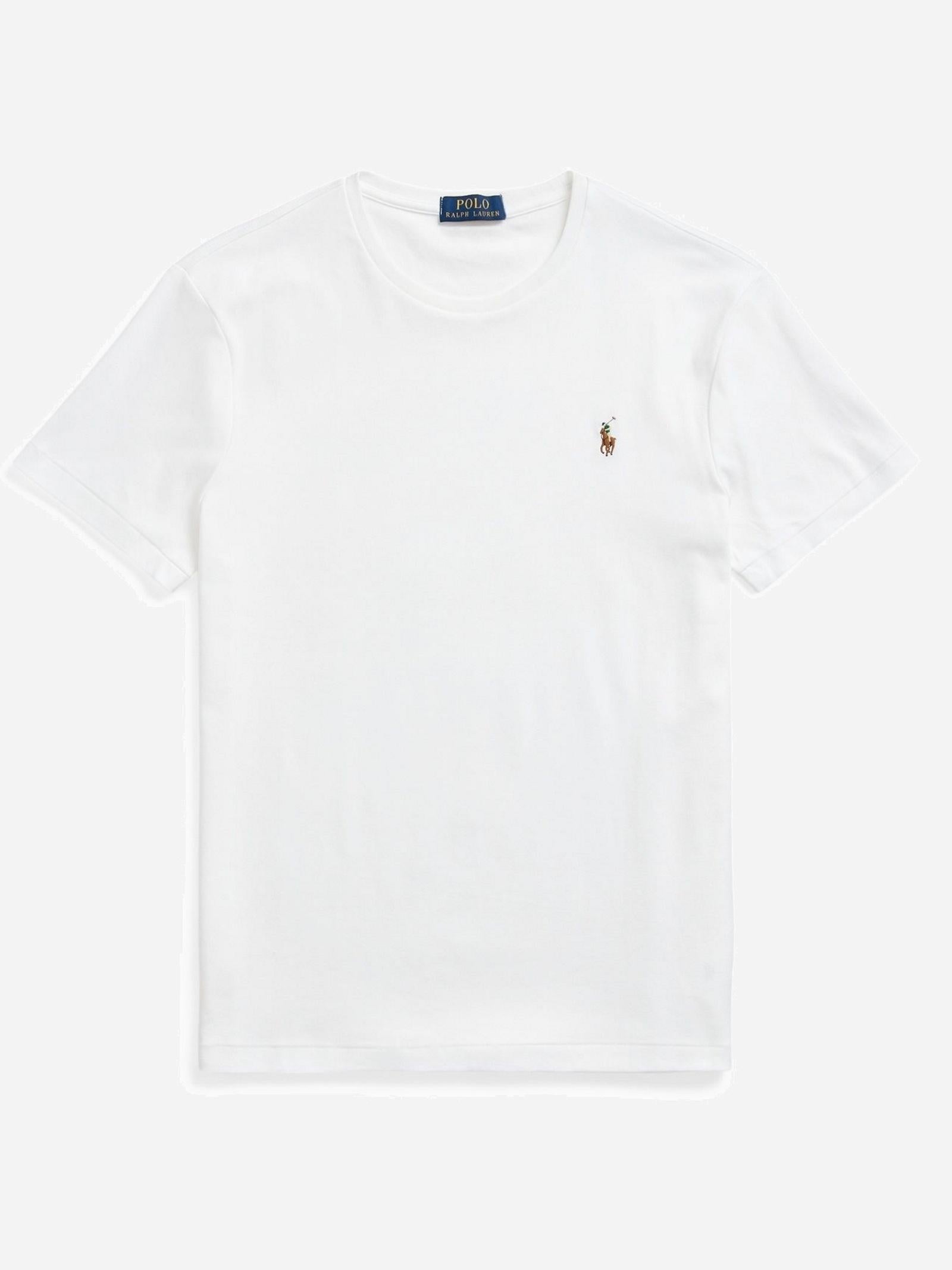 T-shirt in cotone con pony multicolor 710740727 002 RALPH LAUREN 