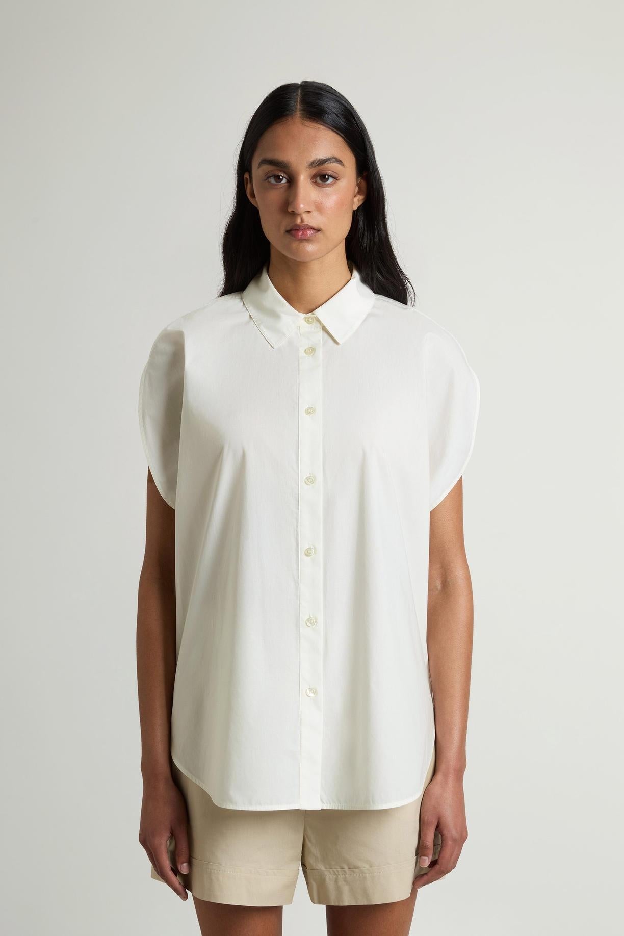 Blusa in popeline di puro cotone<BR/> CFWWSI2010FRUT3944 8270 WOOLRICH 