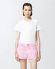 T-shirt donna in puro cotone logo ricamato