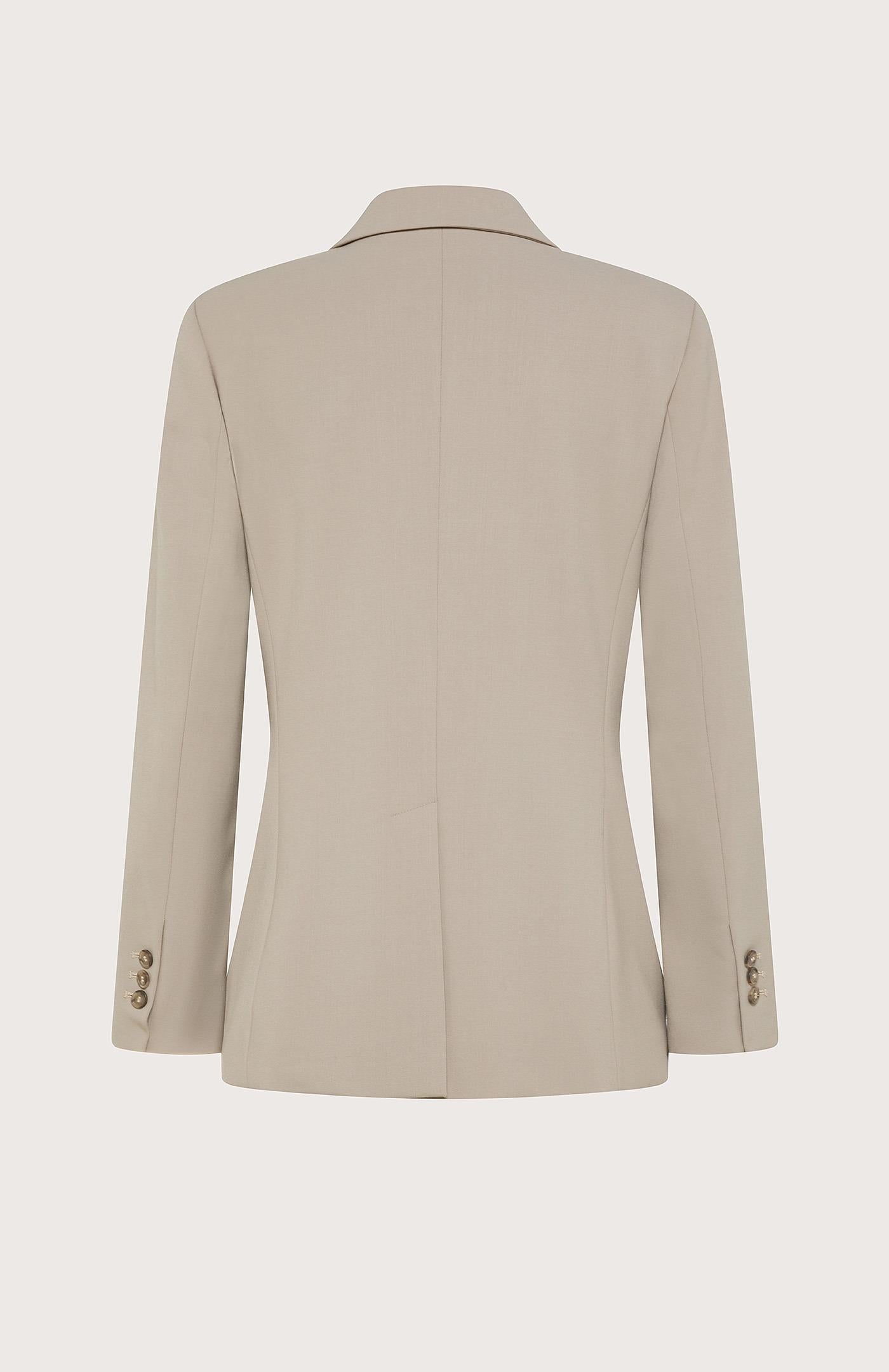 Women's single-breasted wool blend jacket