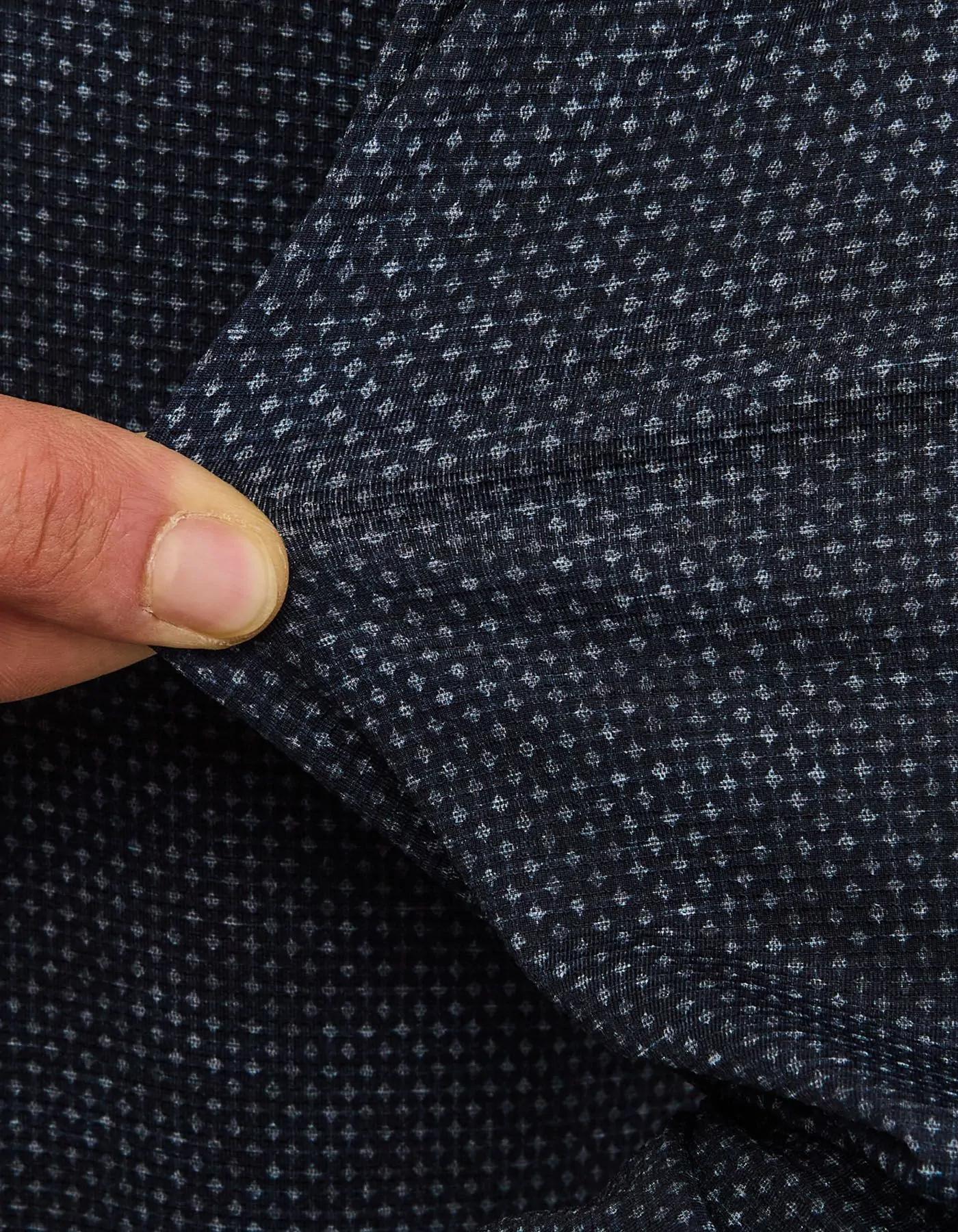 Camicia Collo francese piccolo Fantasia Armaturato Blu scuro<BR/> ACT53191630 004 XACUS 