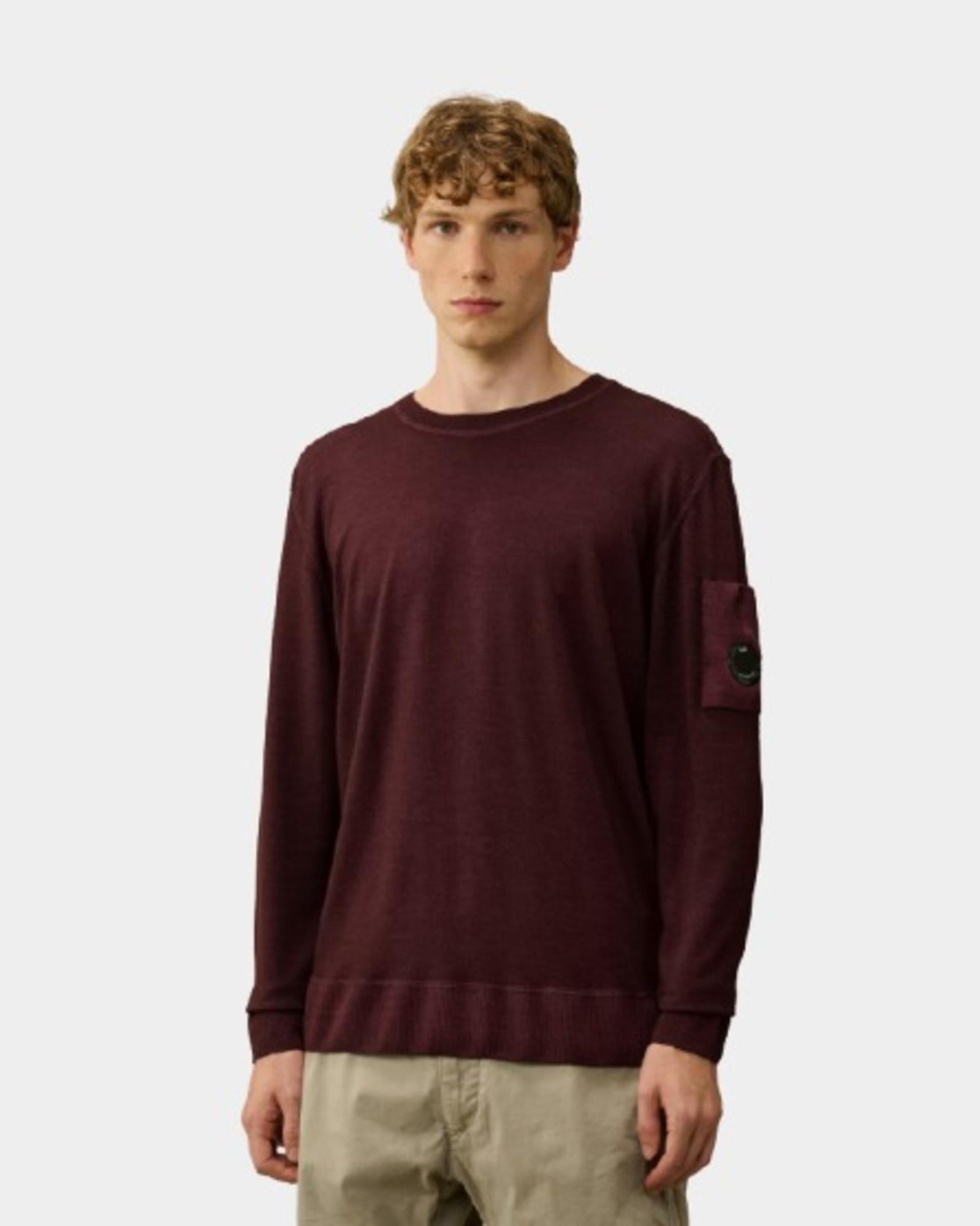 Maglia girocollo uomo in lana merinos