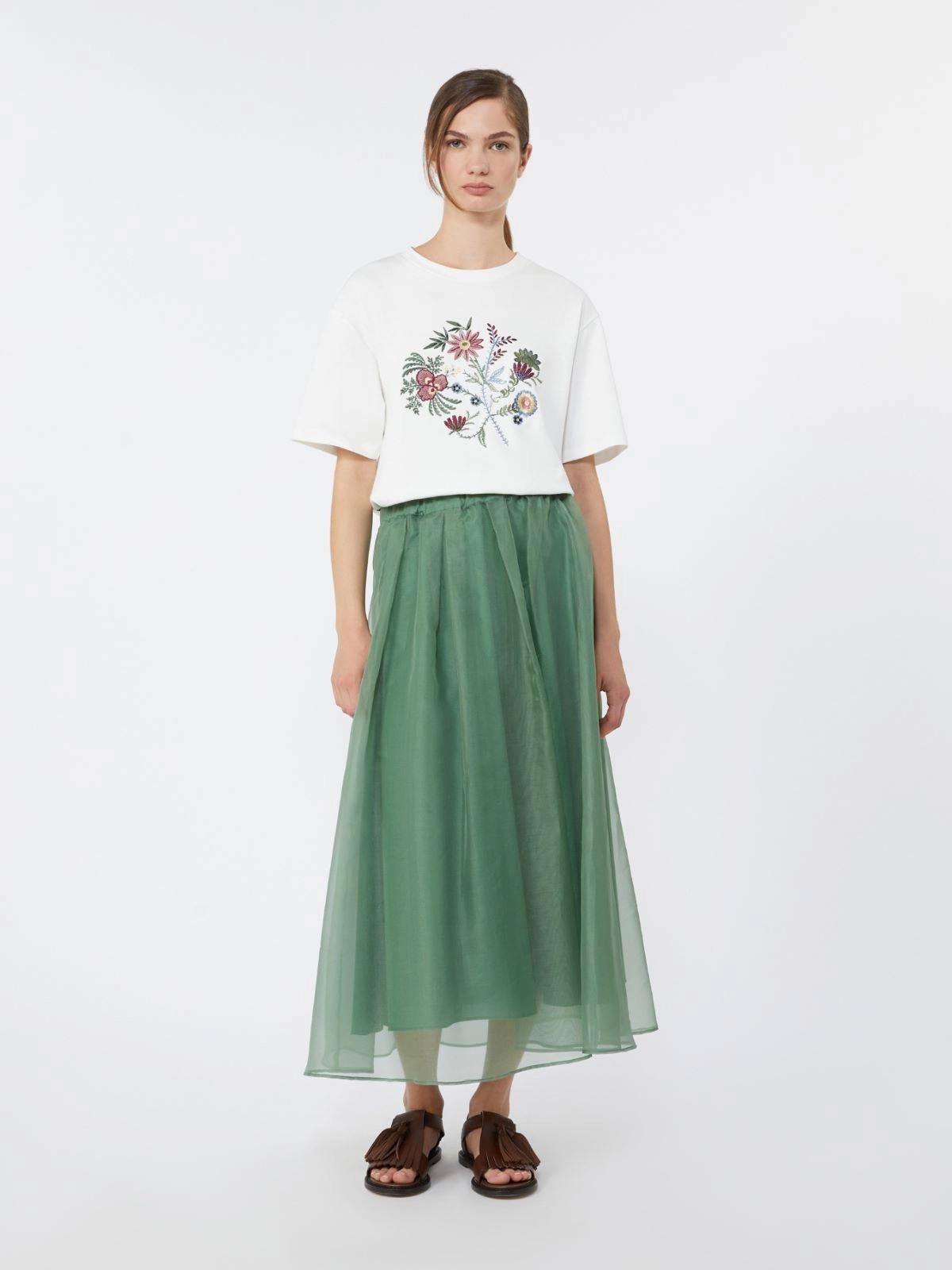 T-shirt in jersey di cotone con stampa - Bianco<BR/> WKDSABATO 002 WEEKEND 