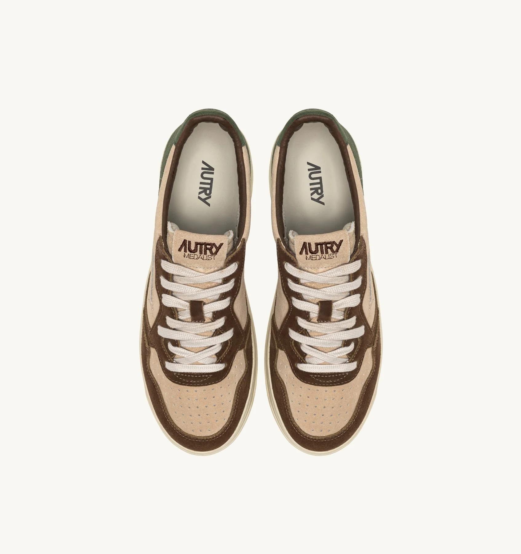 SNEAKERS MEDALIST LOW TRICOLOR IN SUEDE LAND E CAPPERO AULM TS17 AUTRY ACTION SHOES 