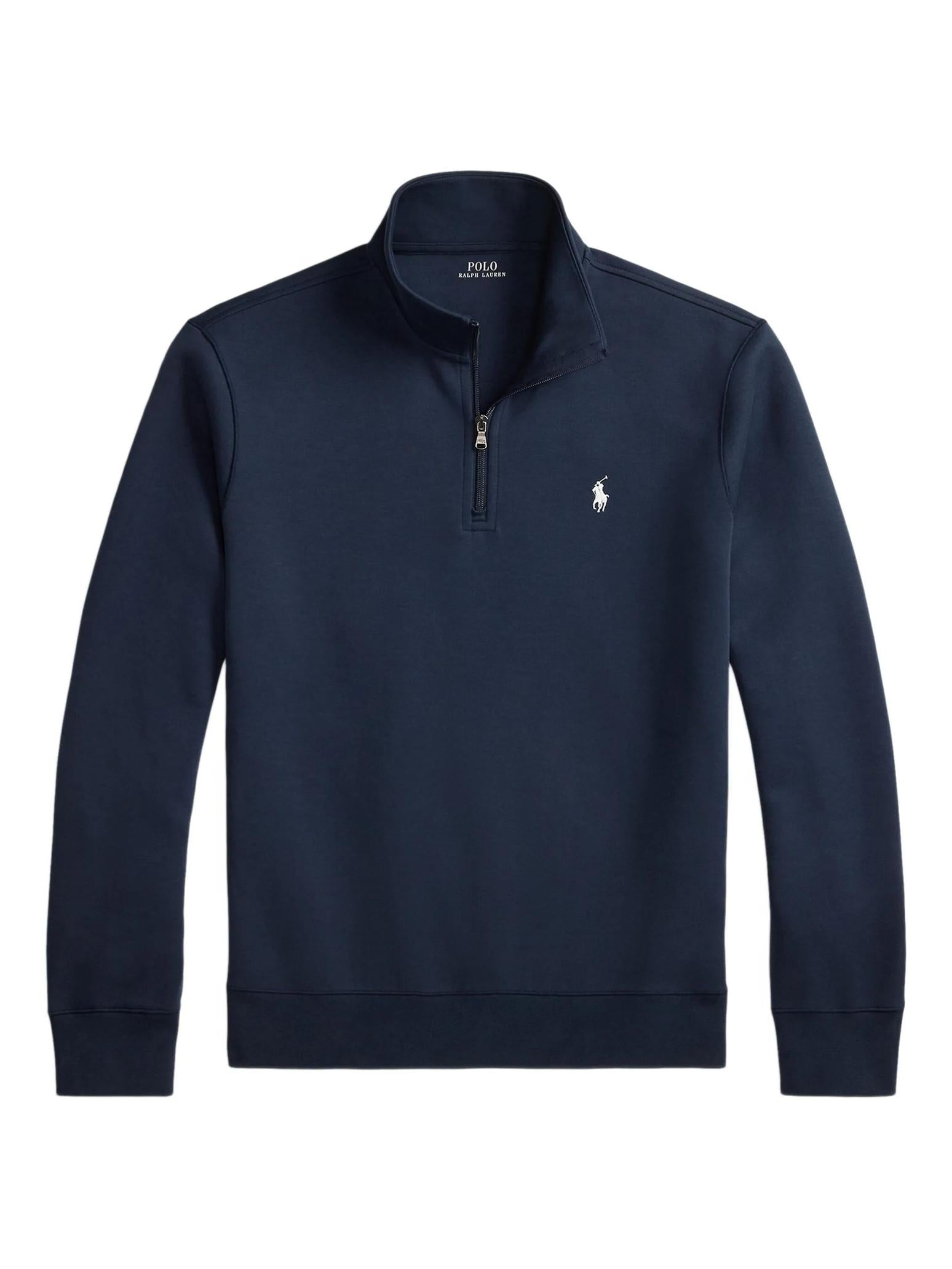 Felpa in cotone a mezza zip 710P06234 002 RALPH LAUREN 