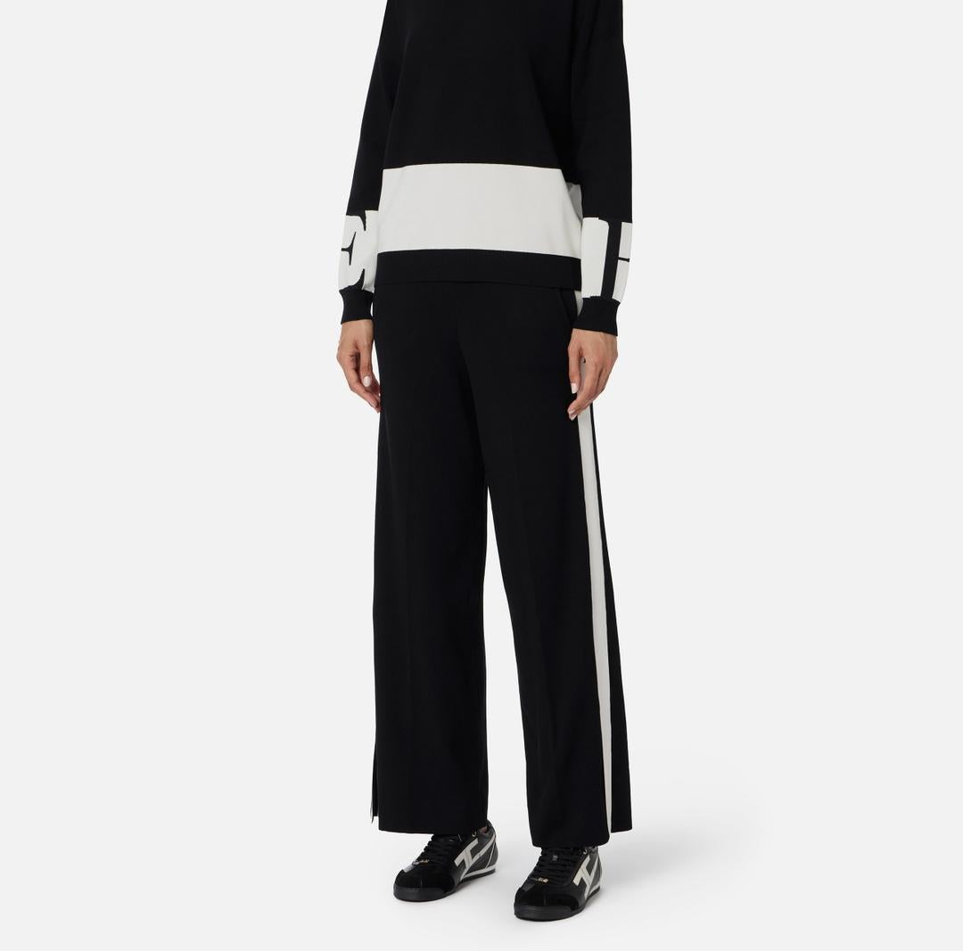 Pantaloni in viscosa con bande lucide KP69S56E2 EF3 ELISABETTA FRANCHI 