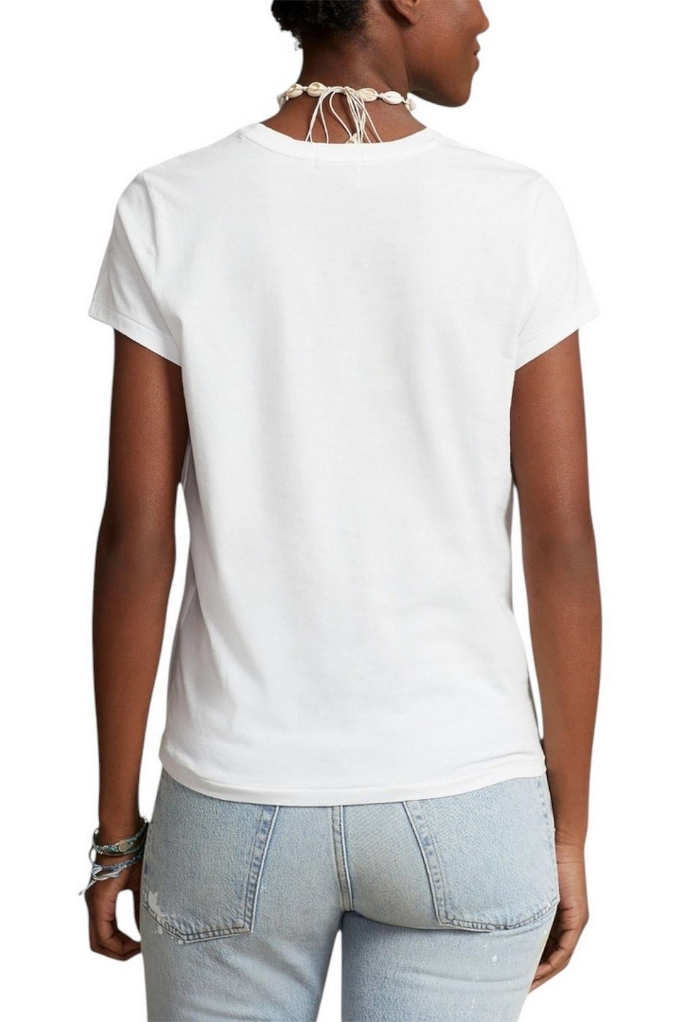 T-shirt donna in cotone classic fit 211B14605 032 RALPH LAUREN 