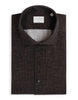 Camicia Collo francese piccolo Fantasia Armaturato Marrone