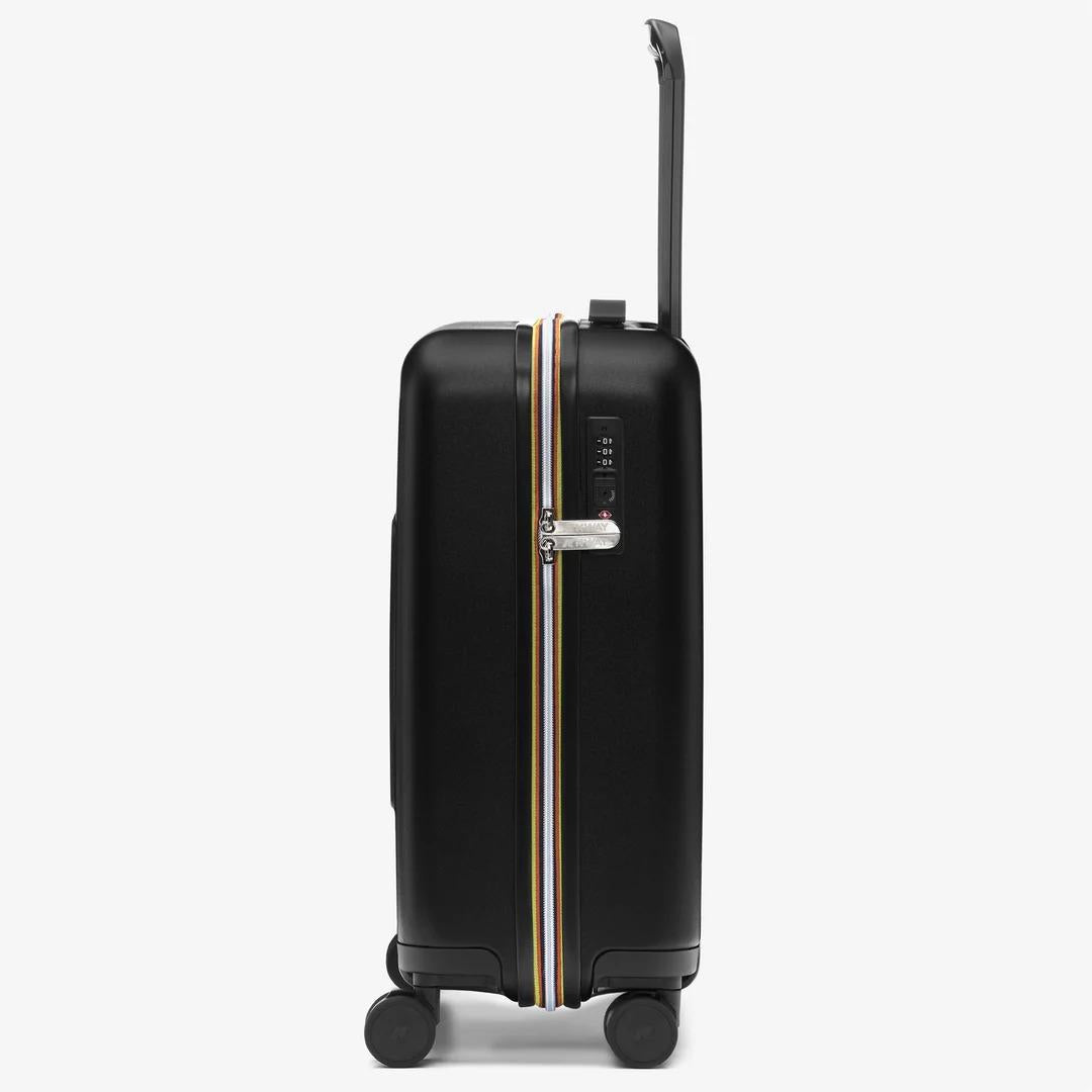 EUDOXIE LOGO<BR/>BLACK PURE<BR/>Borsa trolley unisex in policarbonato nero K81372W USY K-WAY 