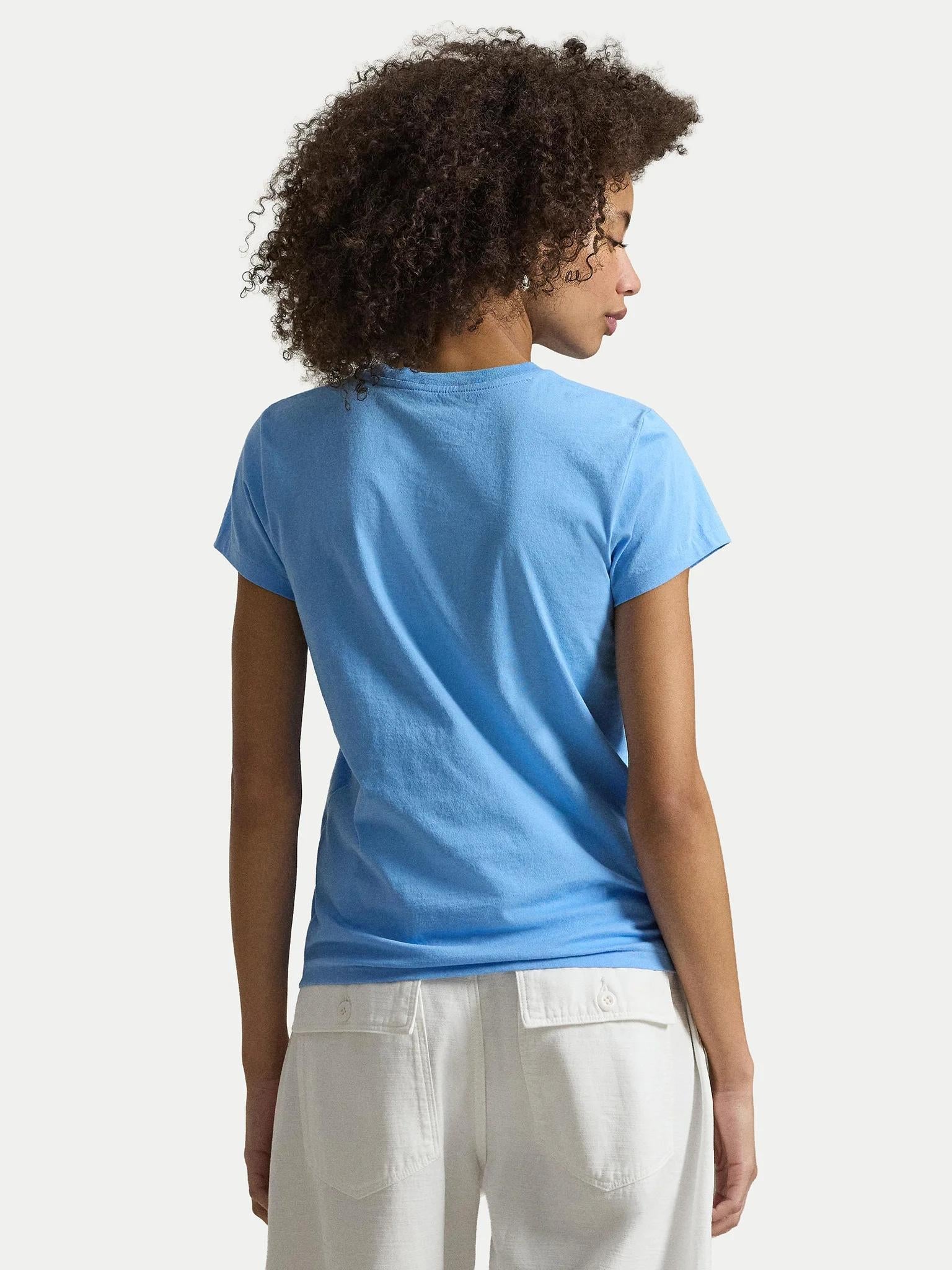 T-shirt donna in cotone classic fit 211B14605 005 RALPH LAUREN 