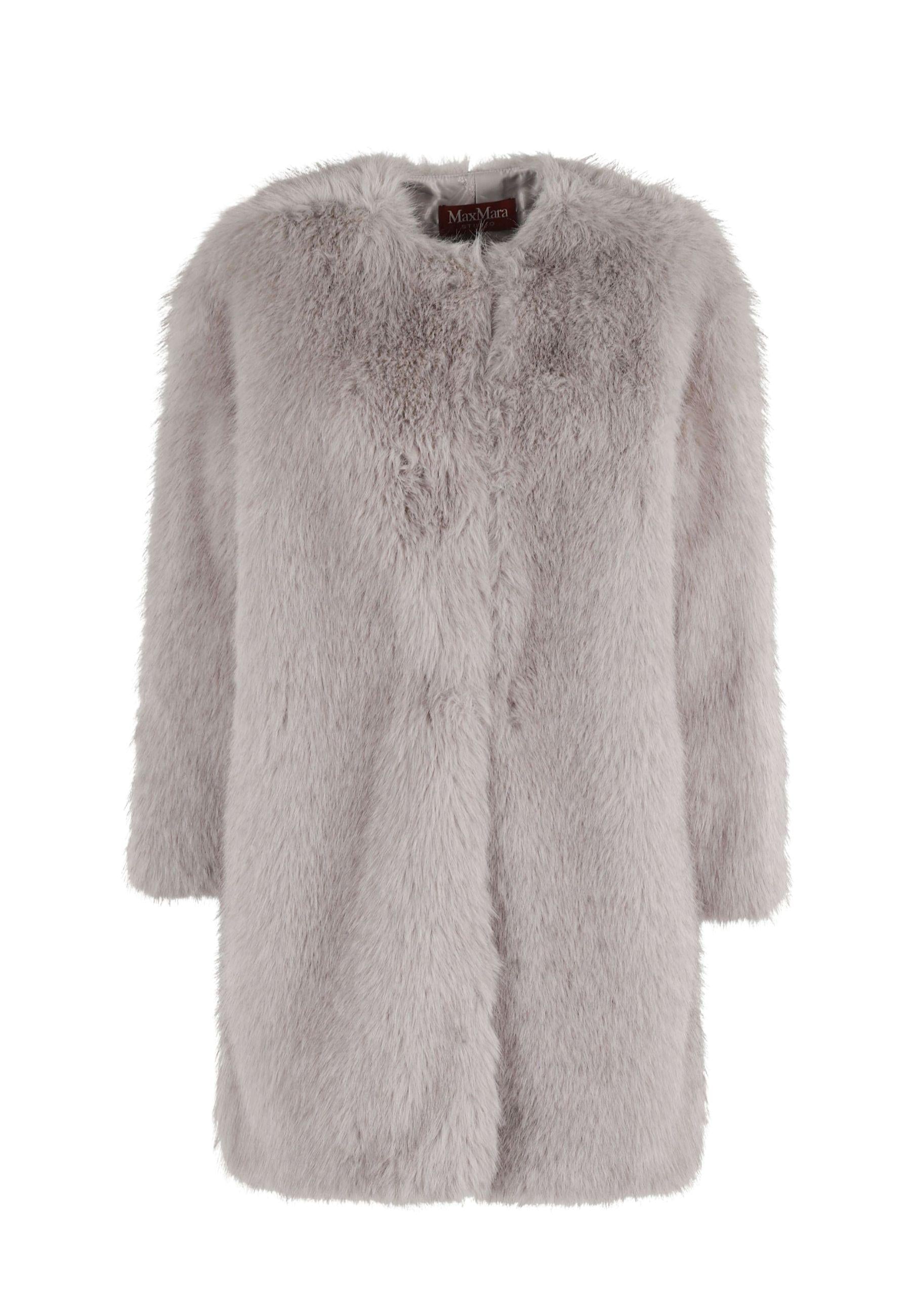 Cappotto in tessuto effetto faux fur EROS 001 MAX MARA STUDIO 