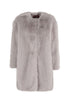 Cappotto in tessuto effetto faux fur