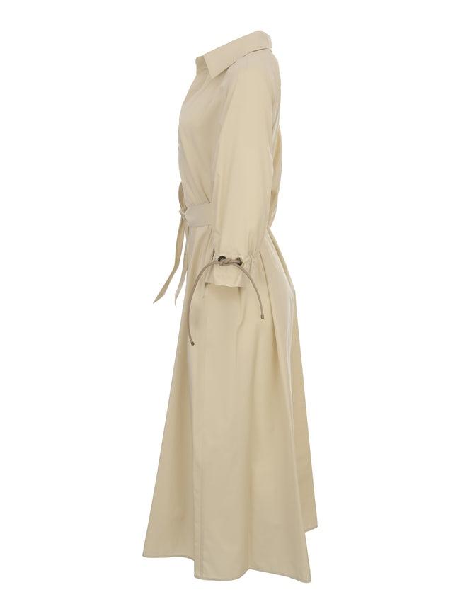 Abito over in popeline di cotone beige MXMMIRTO 013 MAX MARA 