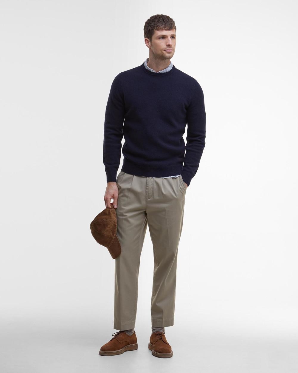 Maglione uomo Essential in lana merinos MKN0584 NY91 BARBOUR 