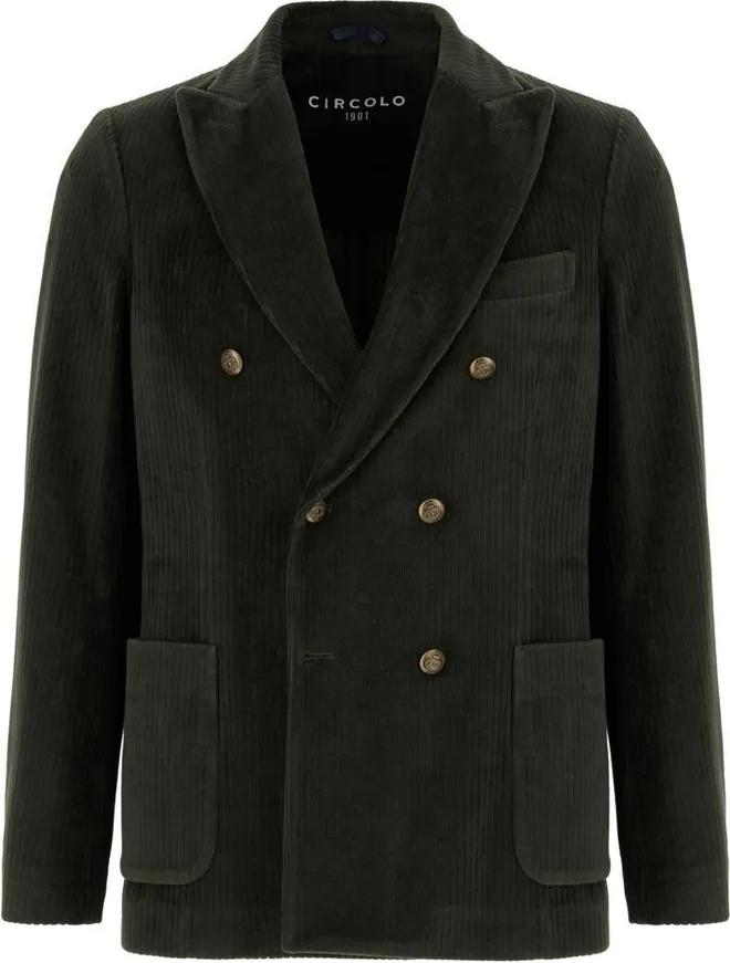 blazer doppiopetto in velluto a coste CN4963 G1207 CIRCOLO 1901 