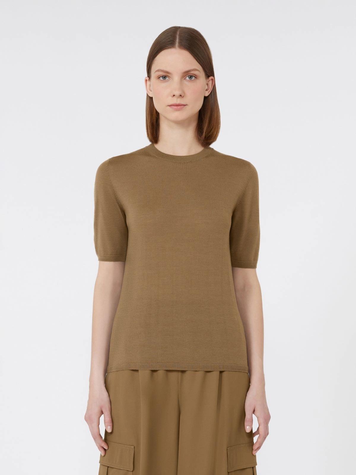 Maglia basic in lana - Nocciola<BR/> GERICO 004 MAX MARA 