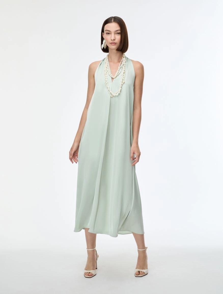 Abito in raso color<BR/>menta IBLPIOGGIA 001 IBLUES 