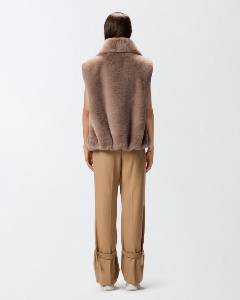 Gilet effetto pelliccia con zip 105107A2WN D01 PINKO 