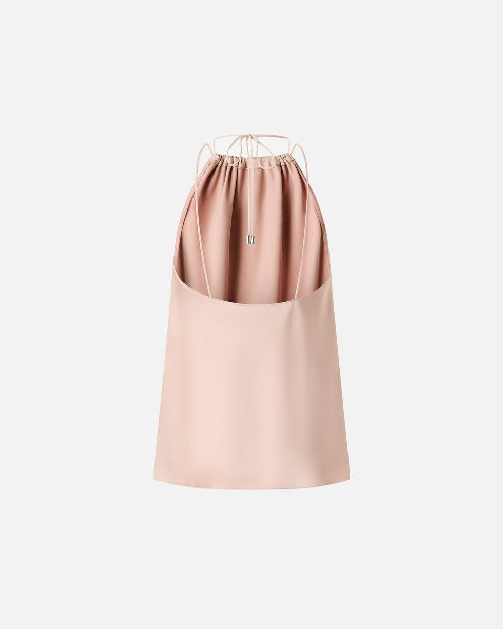 Top in satin con scollo all'americana<BR/> 106621A1Y5 Q35 PINKO 
