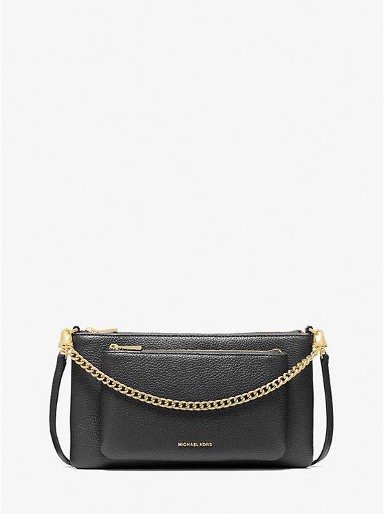 Borsa a tracolla Jet Set convertibile media in pelle martellata 32F5GJ6C8L 001 MICHAEL KORS 