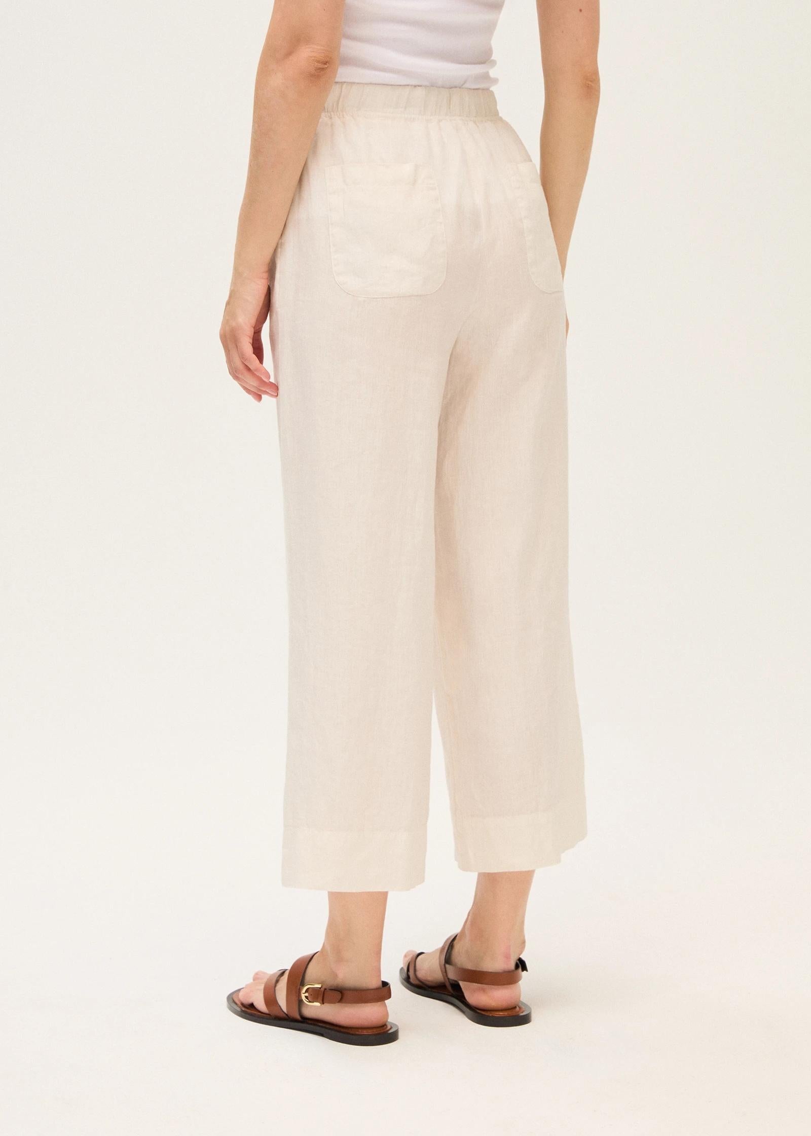 Pantaloni elasticizzati in lino N1665PA 8000/704 ROSSO 35 