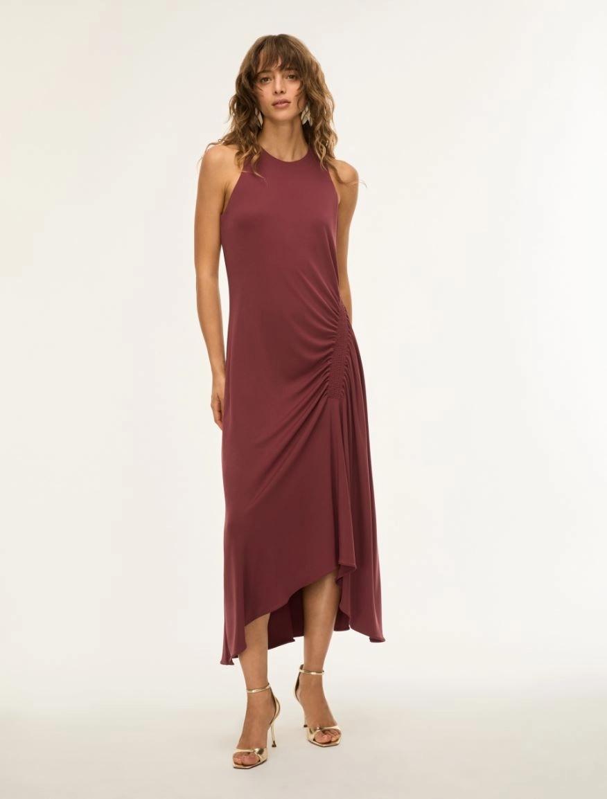 ABITO DRAPPEGGIATO<BR/>Bordeaux IBLSALMONE 001 IBLUES 