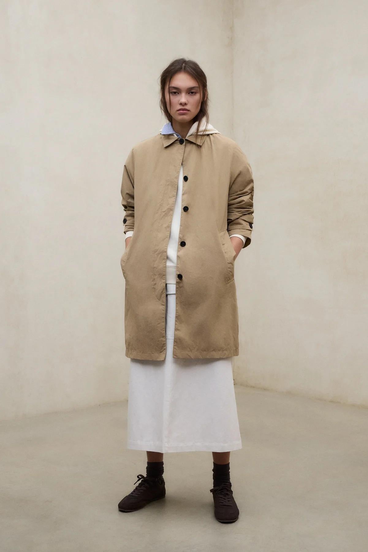 Trench Packable Verne Beige<BR/><BR/> VERNE 993 ECOALF 