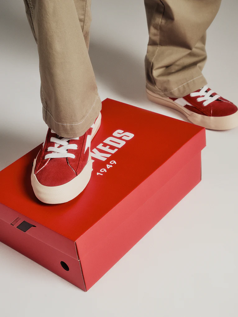 Royal Classic in pelle scamosciata rossa e bianca<BR/><BR/> RC226SLM RE00004 PRO-KEDS 