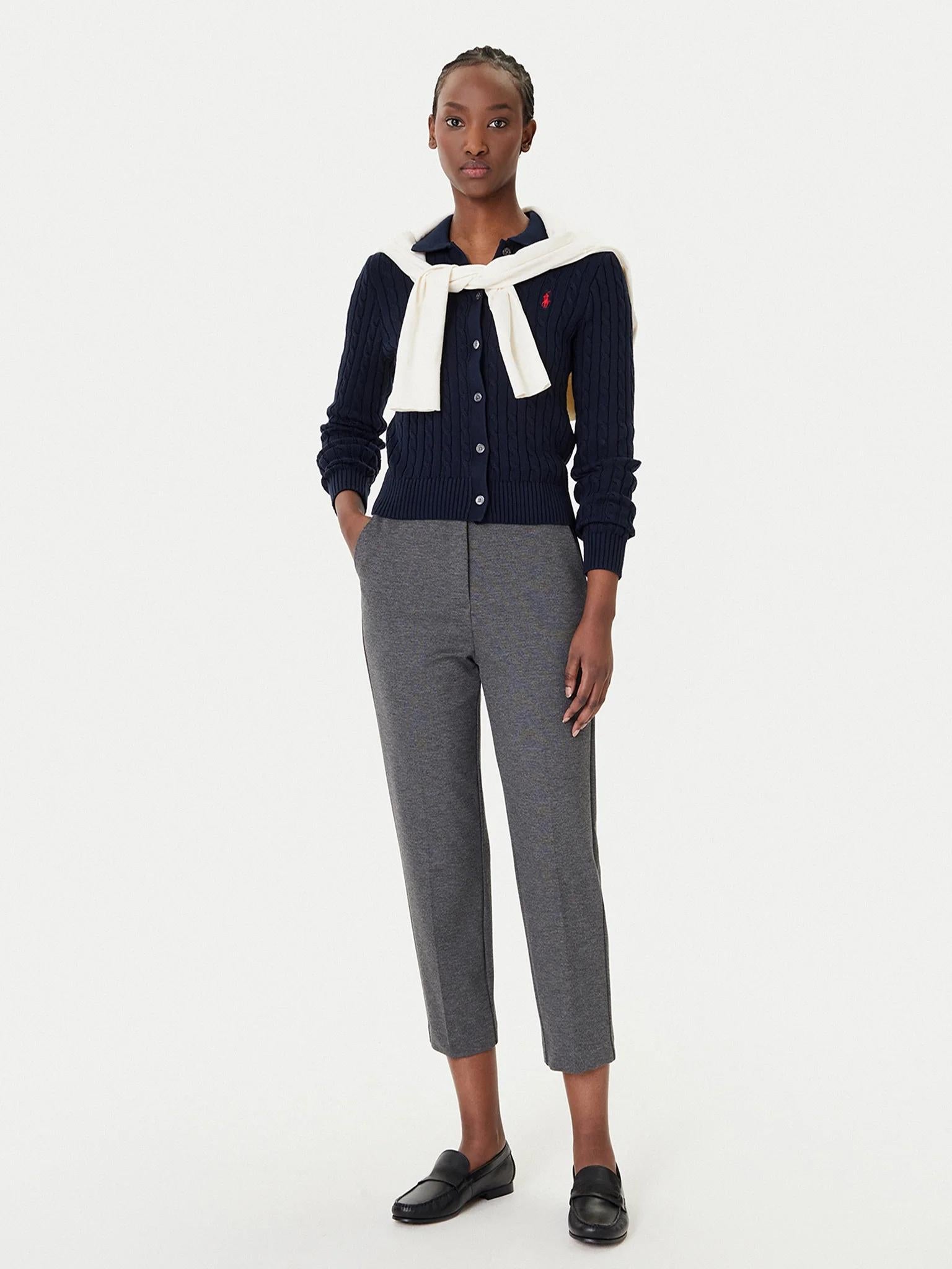 Cardigan in cotone lavorazione a trecce 211971881 501 RALPH LAUREN 