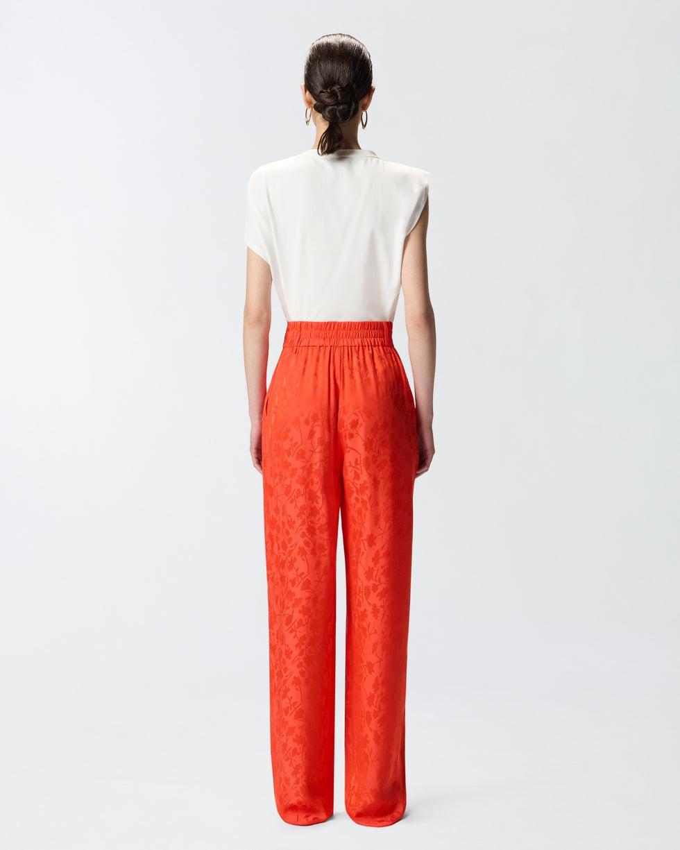 Pantaloni in jacquard floreale<BR/> 106802A3AN A99 PINKO 