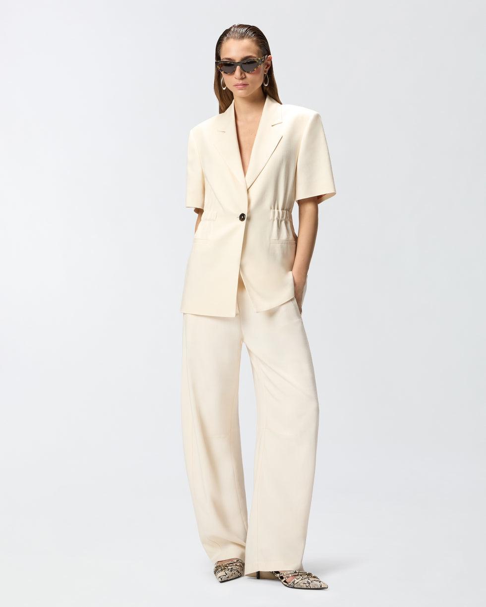 Giacca a maniche corte con vita elasticizzata<BR/> 106912A2W6 C00 PINKO 